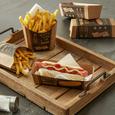 Hotdog-schale BBQ in Braun/Schwarz - Schwarz/Braun, Papier (20/8/5cm)