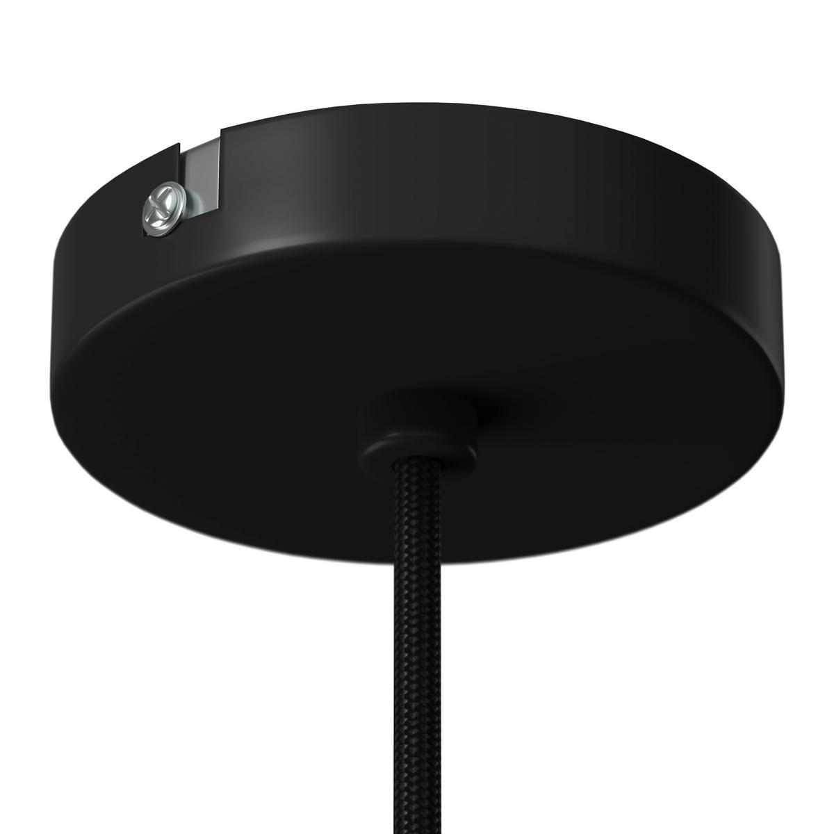 Hängeleuchte Lace Schwarz max. 40 Watt - Schwarz, MODERN, Keramik (12/167cm) - Bessagi Home