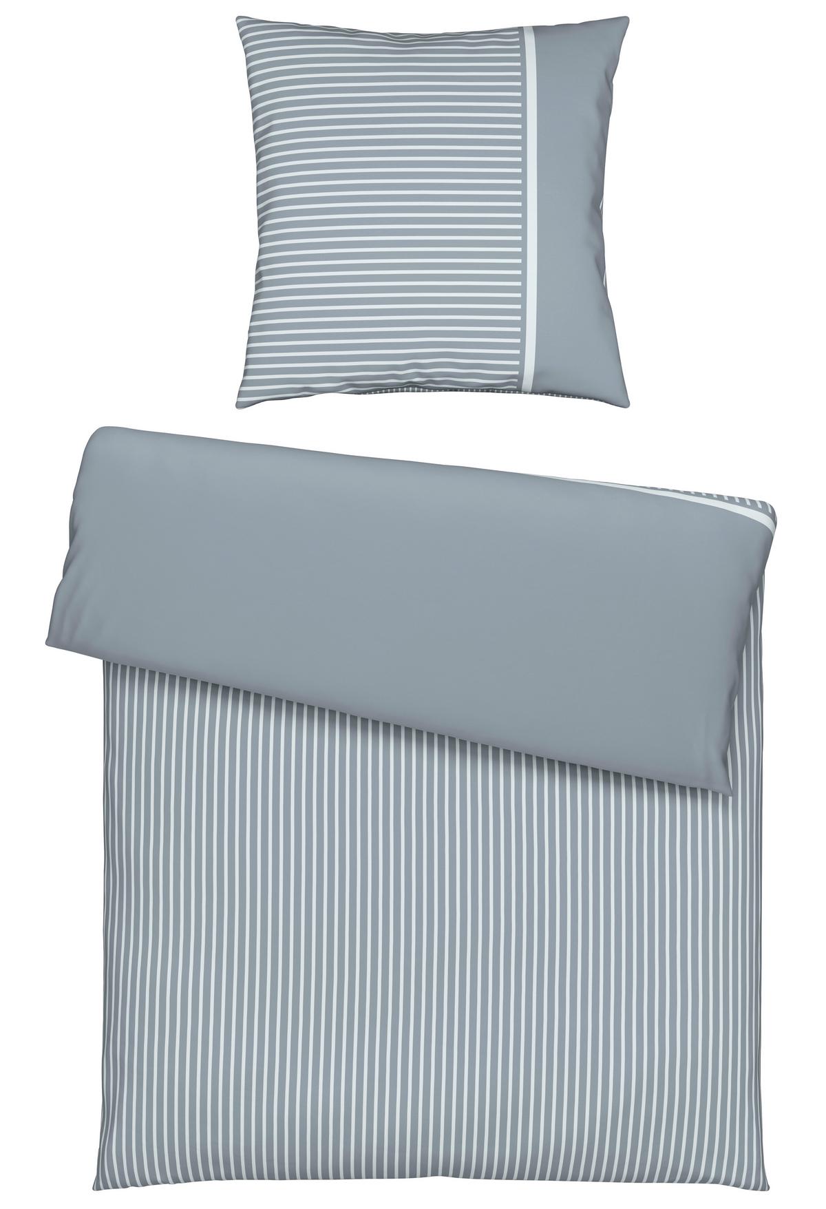 Bettwäsche Johannes Graublau ca. 135x200cm - Graublau, KONVENTIONELL, Textil (135/200cm) - Mömax