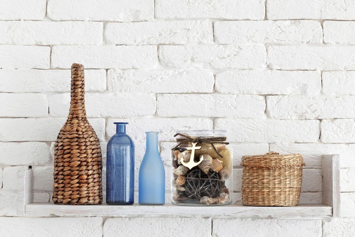 DEKOGLAS FLORA - Creme, Lifestyle, Glas/Naturmaterialien (13,5/16,5/13,5cm) - Kayoom