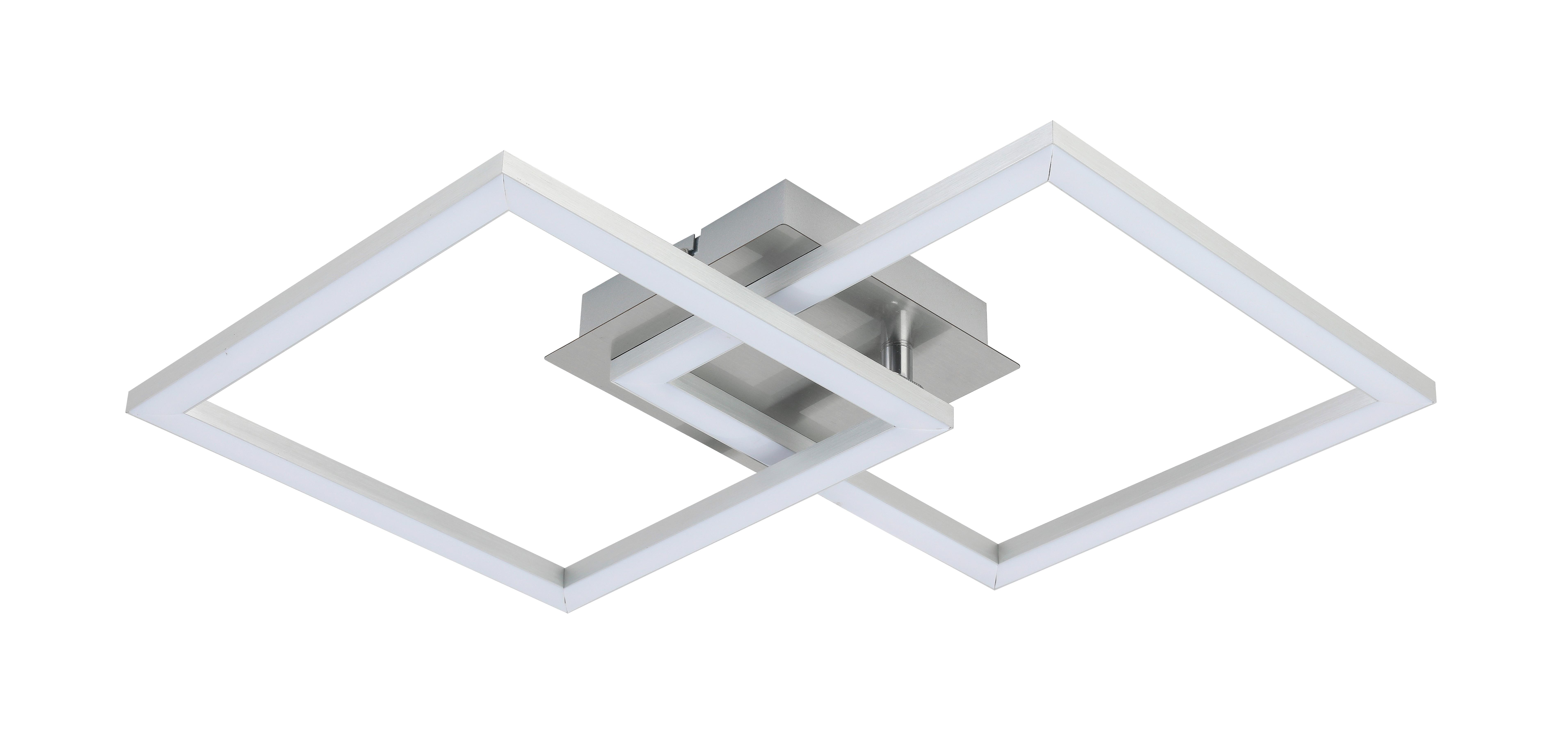 LAMPA SUFITOWA LED PANTHER *SBB* - kolor aluminiowy, Basics, tworzywo sztuczne/metal (50,7/35/5,5cm) - Boxxx