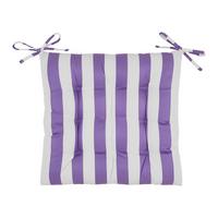 Sitzkissen Amore Streif Weiß/Flieder ca. 45x45cm - Flieder/Weiß, Textil (45/45cm) - Mömax