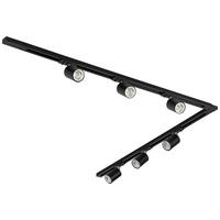SYSTEM SZYNOWY BINE - czarny/kolor chromowy, Trend, tworzywo sztuczne/metal (110/104/14cm) - Novel
