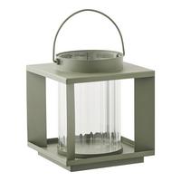 Laterne Lohals Lanterne Grün - Grün, Basics, Glas/Metall (18/20,5/18cm)