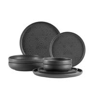 KOMBISERVICE TRAD. TILES SCHWARZ - Schwarz, Basics, Keramik - Mäser