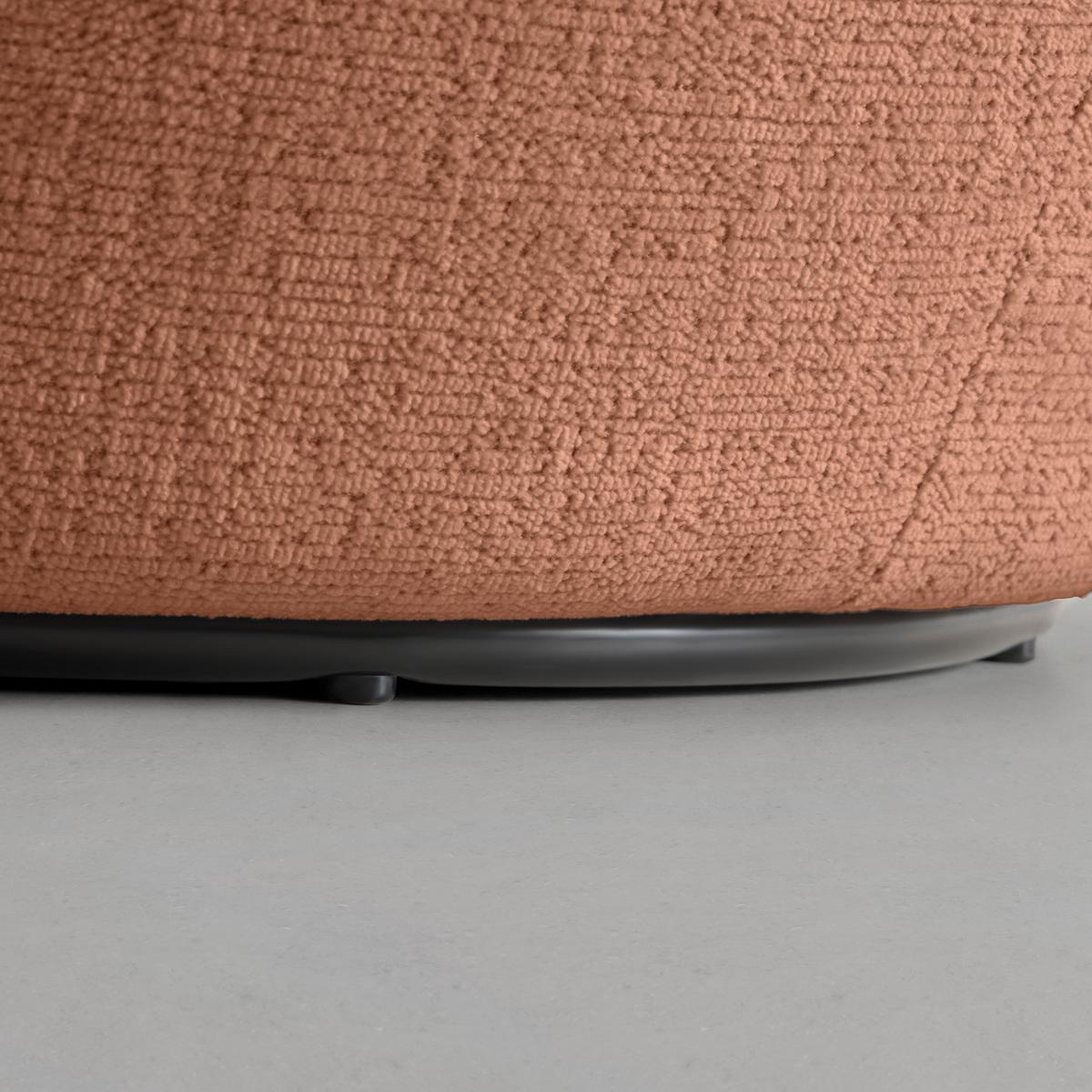 Sessel Jasima Kupfer drehbar - Schwarz/Kupferfarben, MODERN, Textil/Metall (77/81/85cm) - Premium Living