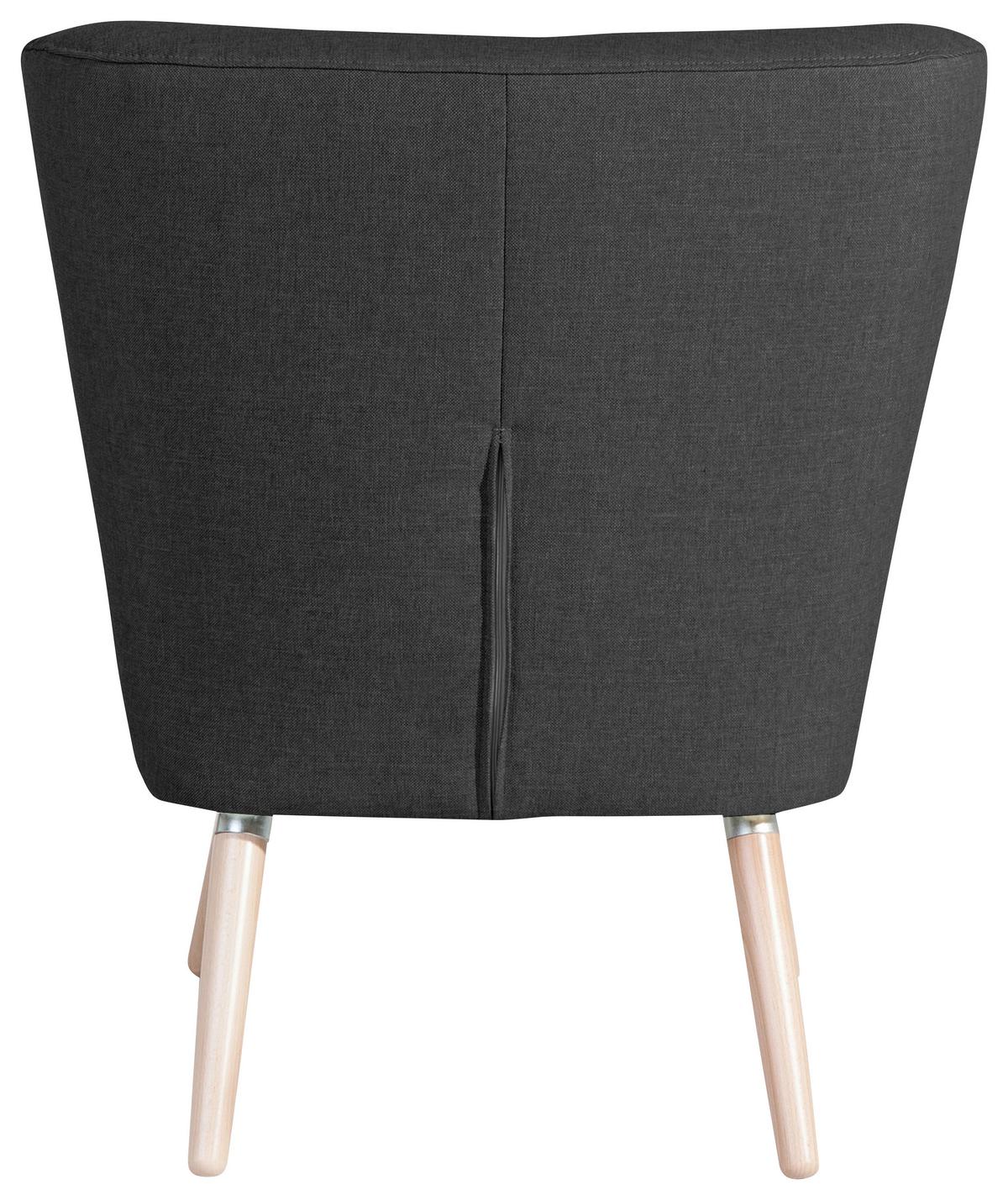 SESSEL NEELE - Buchefarben/Schwarz, Design, Holz/Textil (69/80/68cm) - Max Winzer