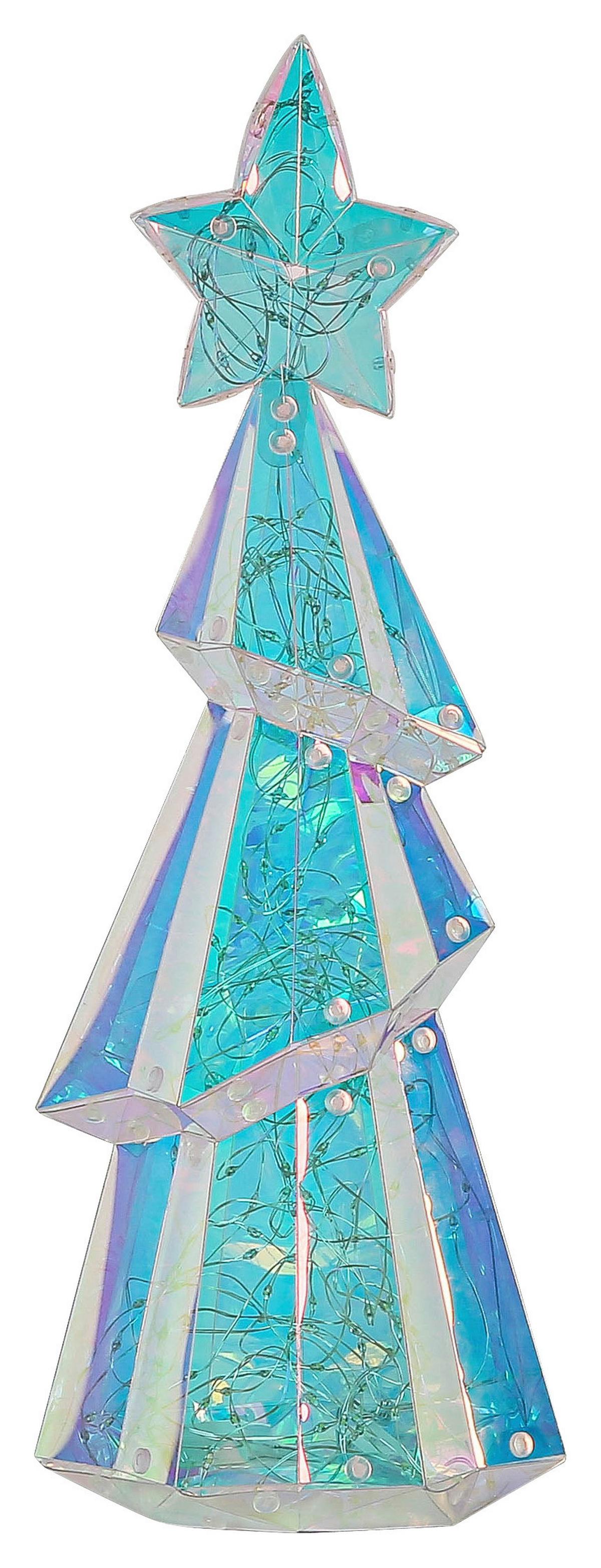 LED-Dekoleuchte Baumi Weiß/Transparent max. 6 Watt - Transparent/Weiß, MODERN, Kunststoff (44/17/17cm) - Mömax