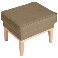 HOCKER ANGELO - Sandfarben/Naturfarben, KONVENTIONELL, Holz/Textil (50/41/41cm) - Max Winzer