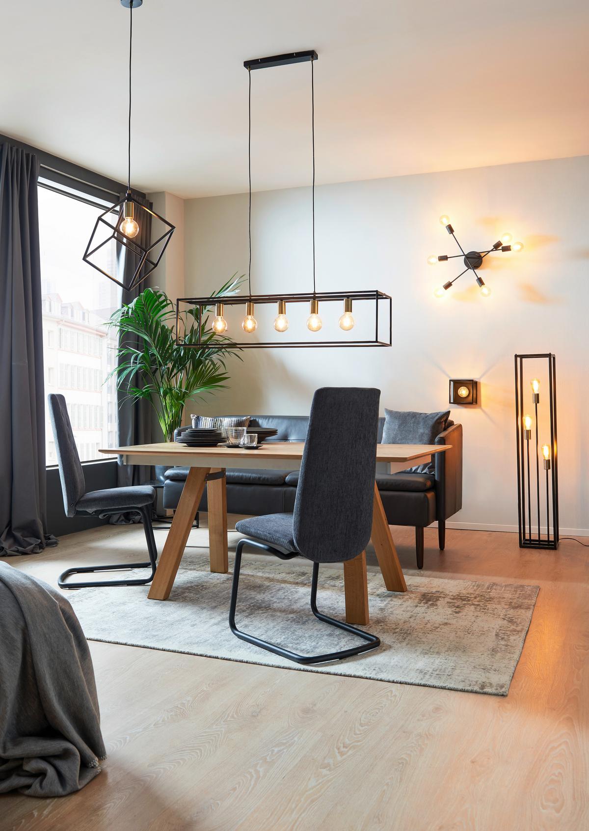 LAMPA WISZĄCA ENTHUSIASM *SBM* - czarny, Lifestyle, metal (110/25/150cm) - Marama