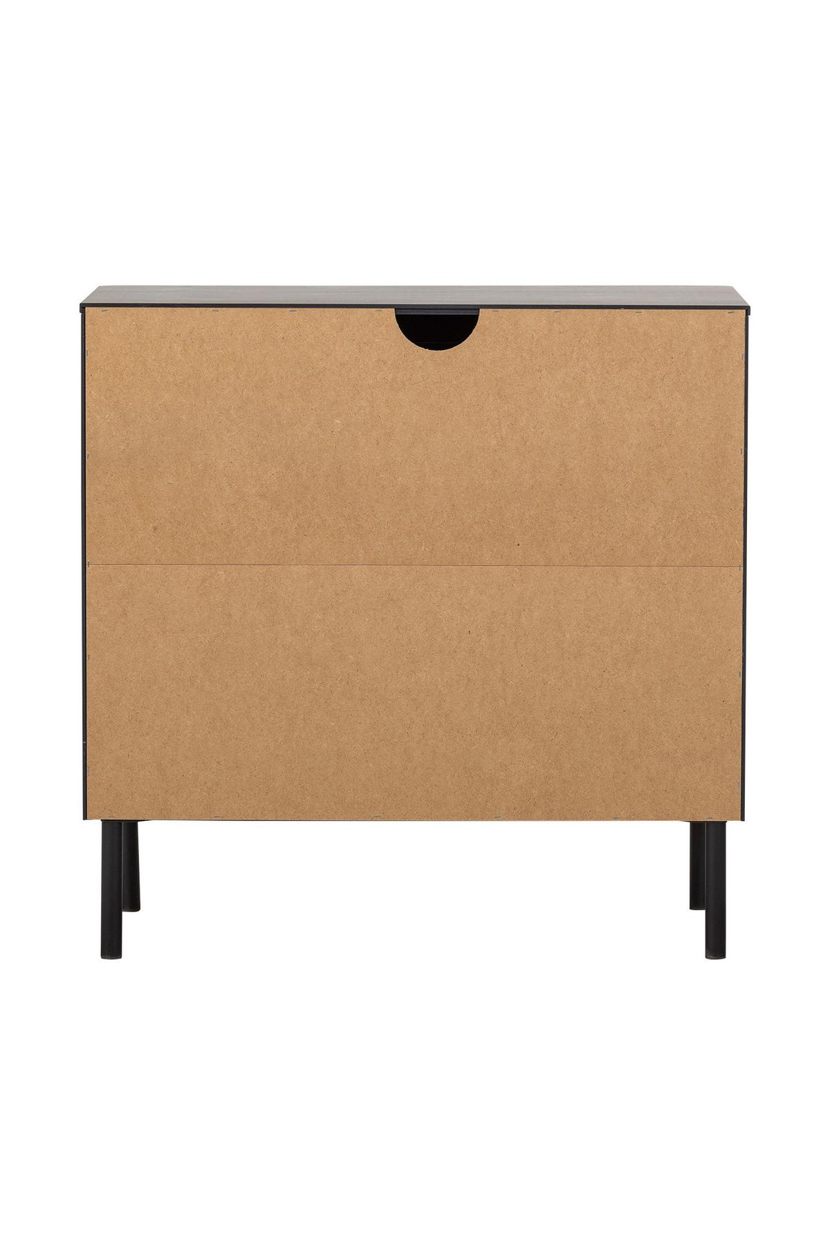 Kommode Gunnar Schwarz B: 94 cm - Schwarz, Design, Holz/Metall (94/93/52cm) - Livetastic