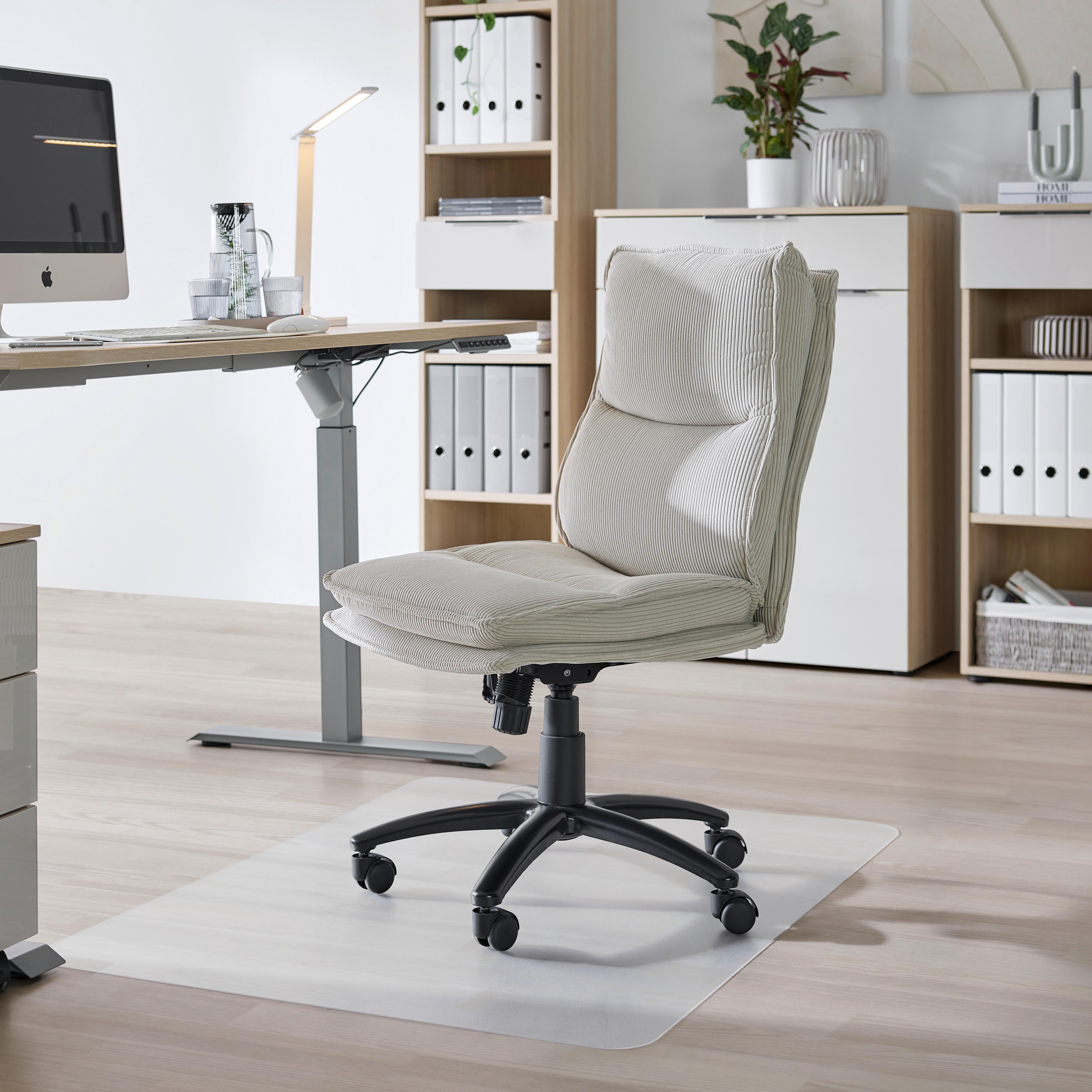 Drehstuhl Bronx Creme - Creme/Schwarz, MODERN, Textil/Metall (53/99-109/67cm) - Mömax