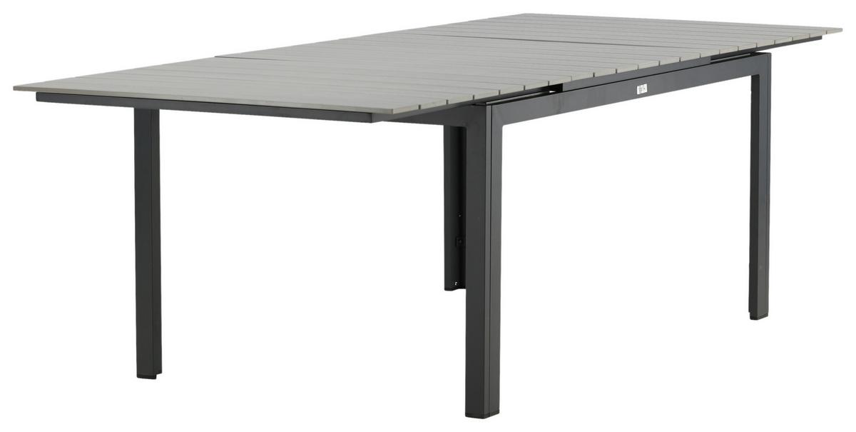 Gartentisch Levels ca. 160x100x75 cm Grau/Schwarz - Schwarz/Grau, KONVENTIONELL, Metall (160/100/75cm) - Gardenson