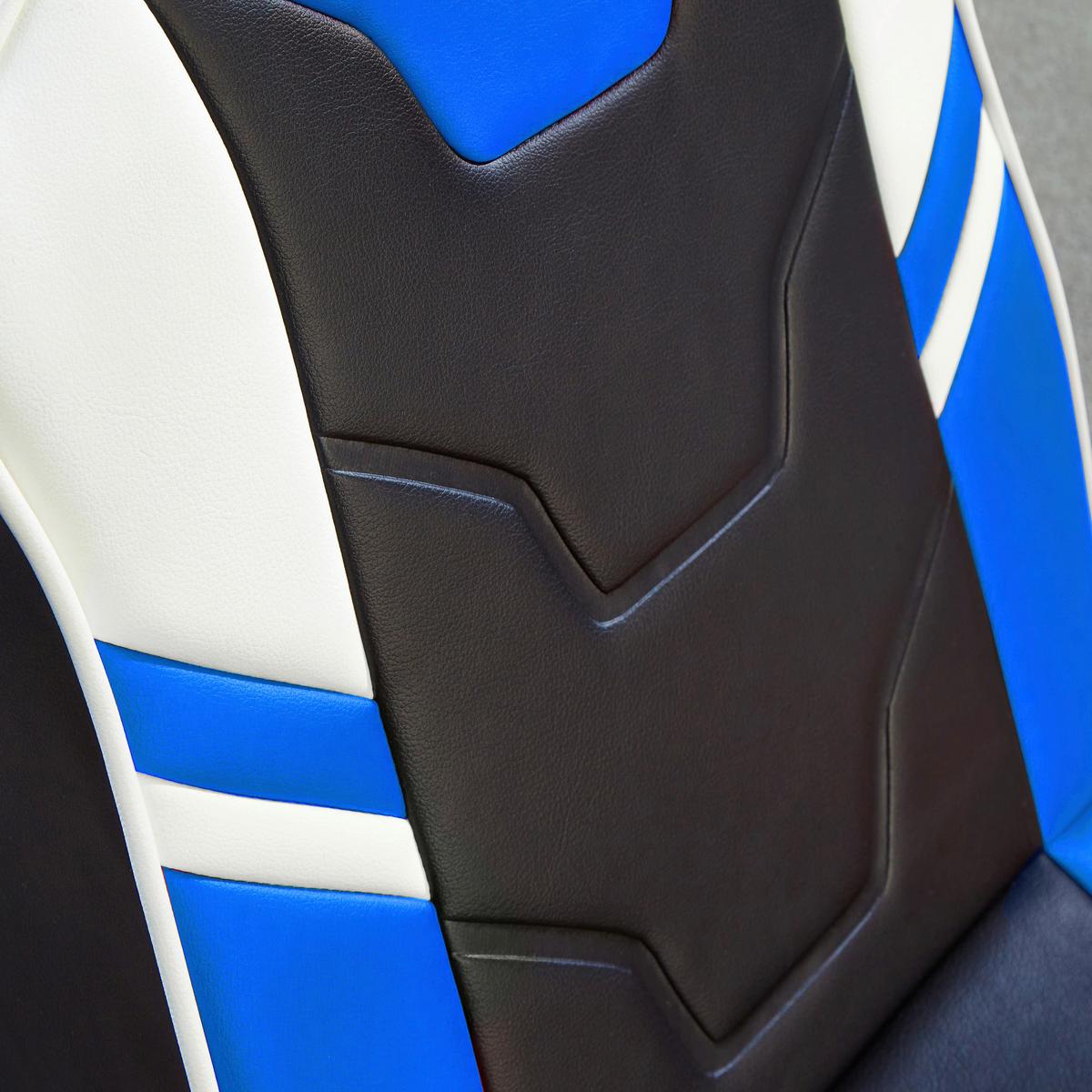 Gamingsessel Shadow 2.0 ca. 42x64x75 cm Blau/Weiß/Schwarz - Blau, MODERN, Textil (42/64/75cm) - X Rocker