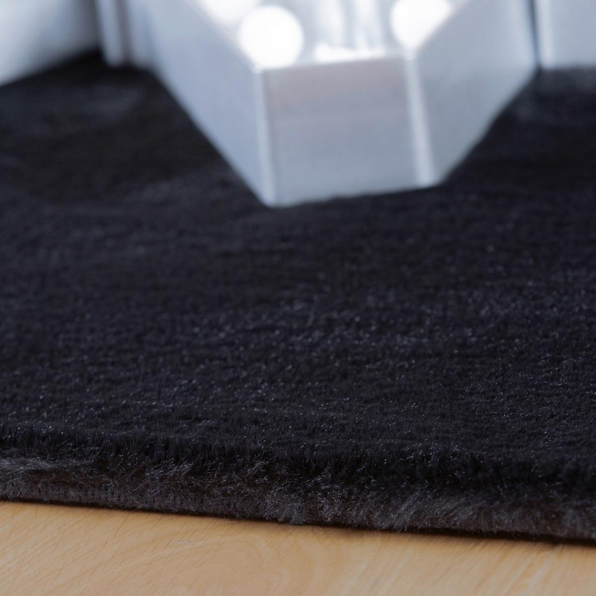 Hochflorteppich My Cha Cha - Schwarz, Basics, Textil (80cm) - Novel