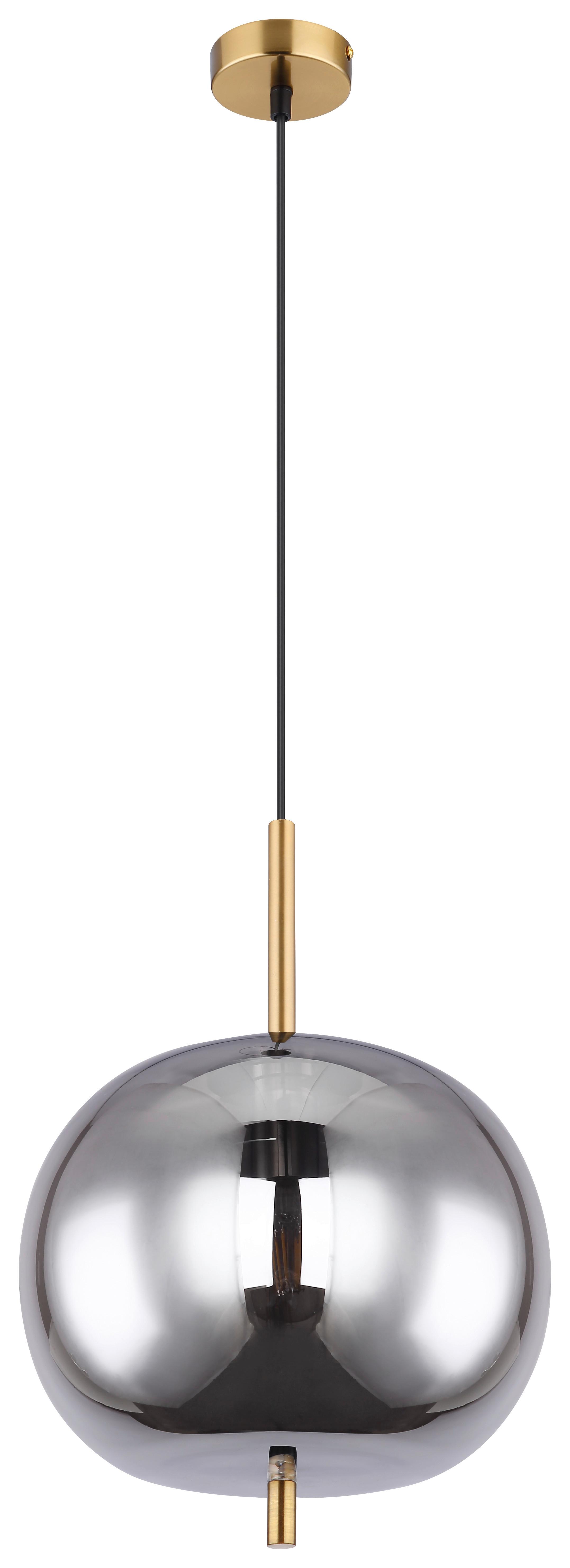 Viseča Svetilka Blacky I - barve medenine, Design, kovina/steklo (30/120cm) - Globo