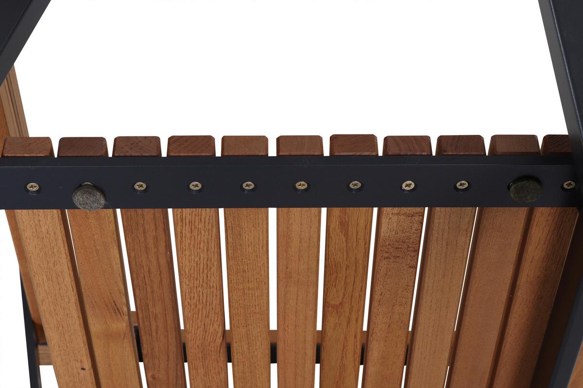 STAPELSESSEL N86392 - Anthrazit/Robinienfarben, KONVENTIONELL, Holz/Metall (60/83/58,5cm) - Siena Garden