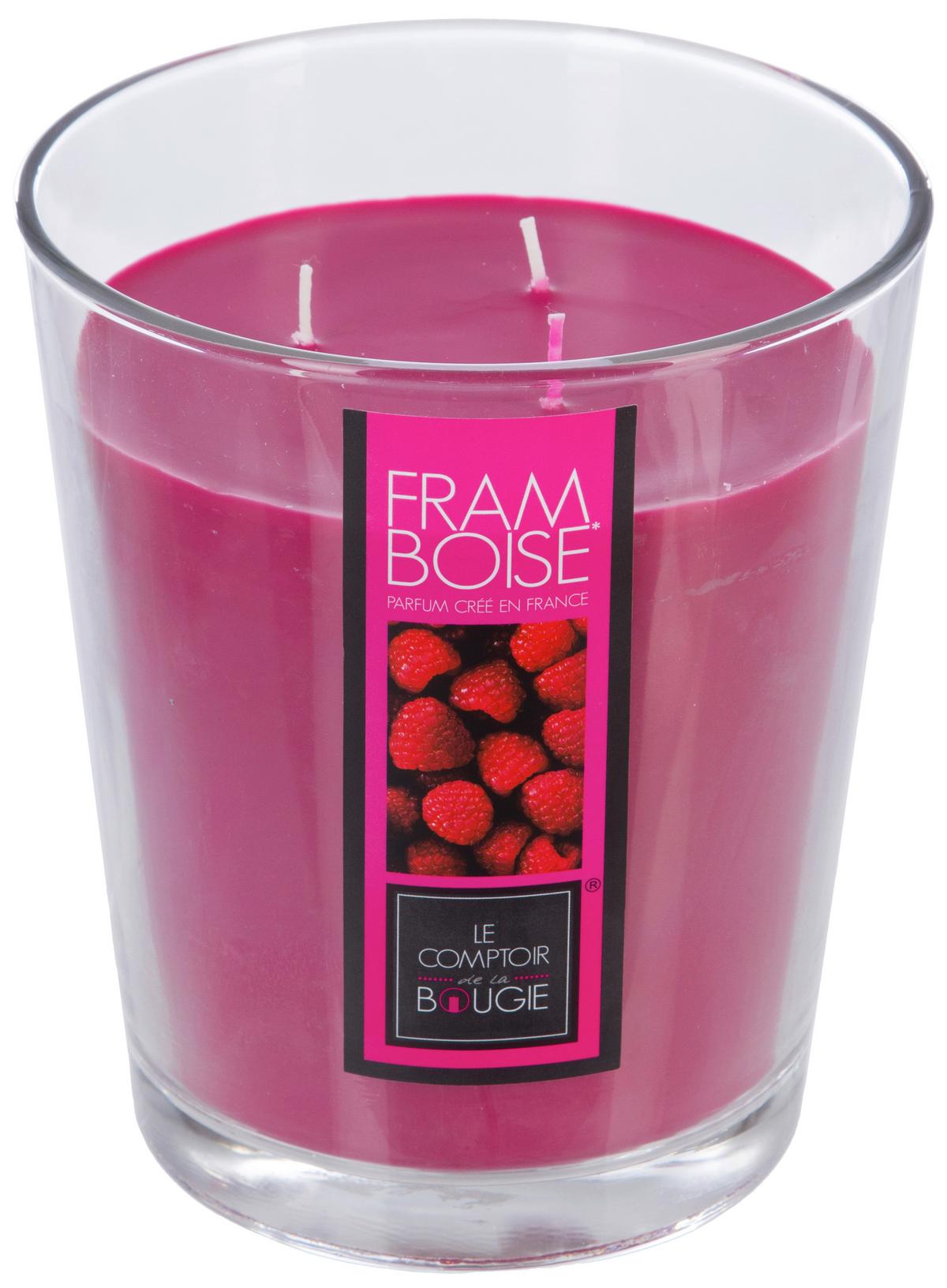 Lumânare în pahar de sticlă Lisa - lila/magenta, sticlă/materiale naturale (15,5/17cm) - Mömax