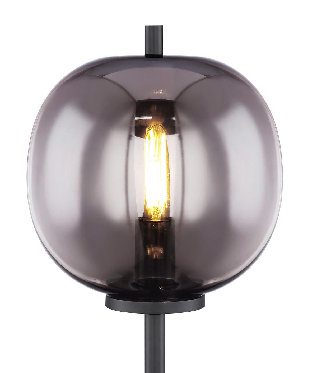 LAMPA STOŁOWA 15345TLU *SBN* - czarny, Design, metal/szkło (18,5/45cm) - Novel