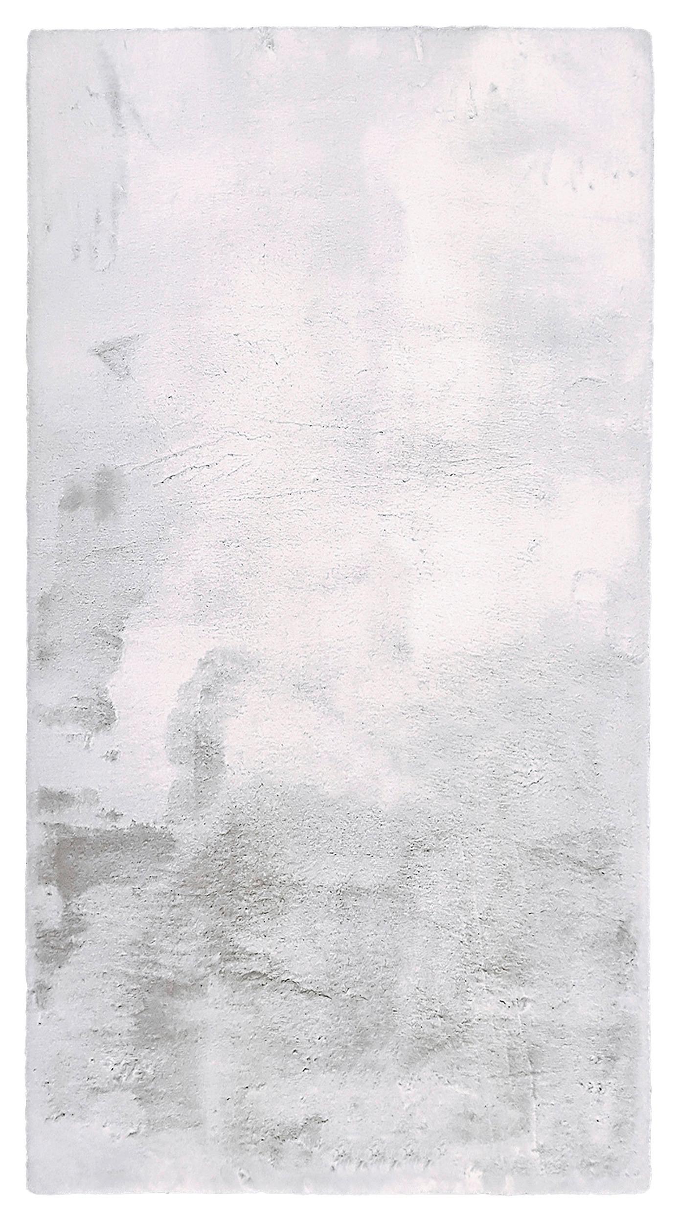 Kunstfell Denise 3 in Silber/Weiß ca. 160x220cm - Silberfarben/Weiß, ROMANTIK / LANDHAUS, Textil/Fell (160/220cm) - Modern Living