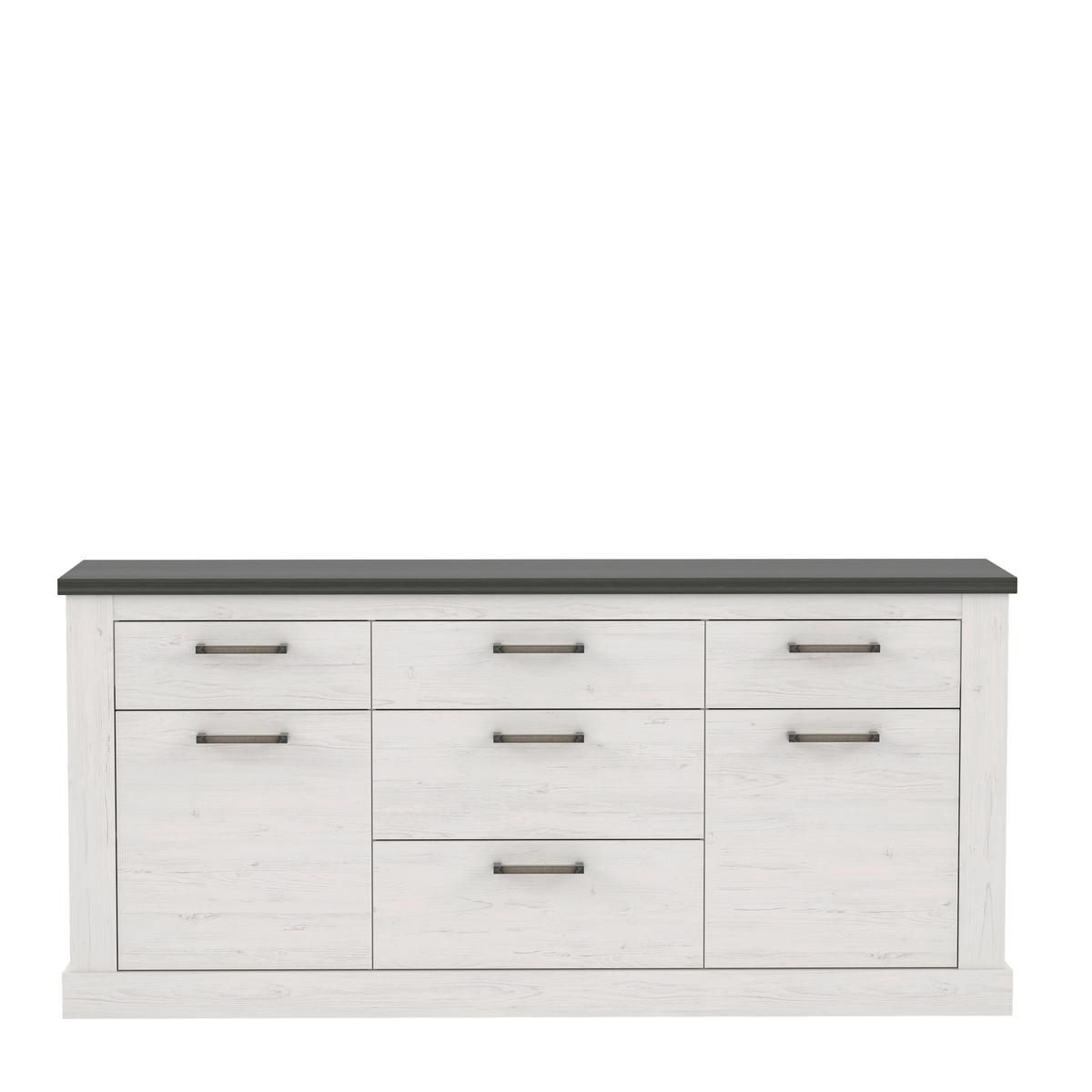 Komoda Montreal - bijela/boje pinije, Konvencionalno, drvni materijal/metal (185,4/86,6/41,4cm) - Premium Living