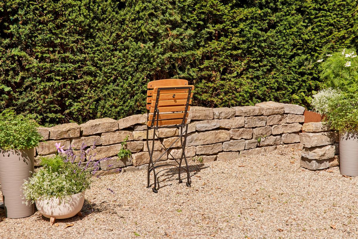 Gartenklappstuhl-Set Peru III 4-tlg. Schwarz/Echtholz - Naturfarben, Basics, Holz/Metall (60/87/43cm) - Siena Garden