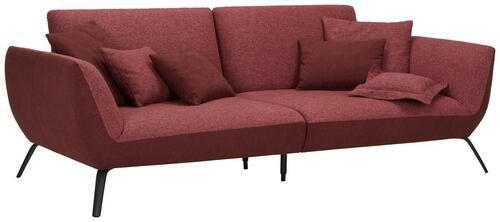 Bigsofa in Bordeaux - Bordeaux/Rot, Modern, Holzwerkstoff (260/93/124cm) - Premium Living