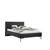 Polsterbett Minto Anthrazit ca. 140x200 cm - Anthrazit/Silberfarben, MODERN, Textil/Metall (140/200cm) - Livetastic