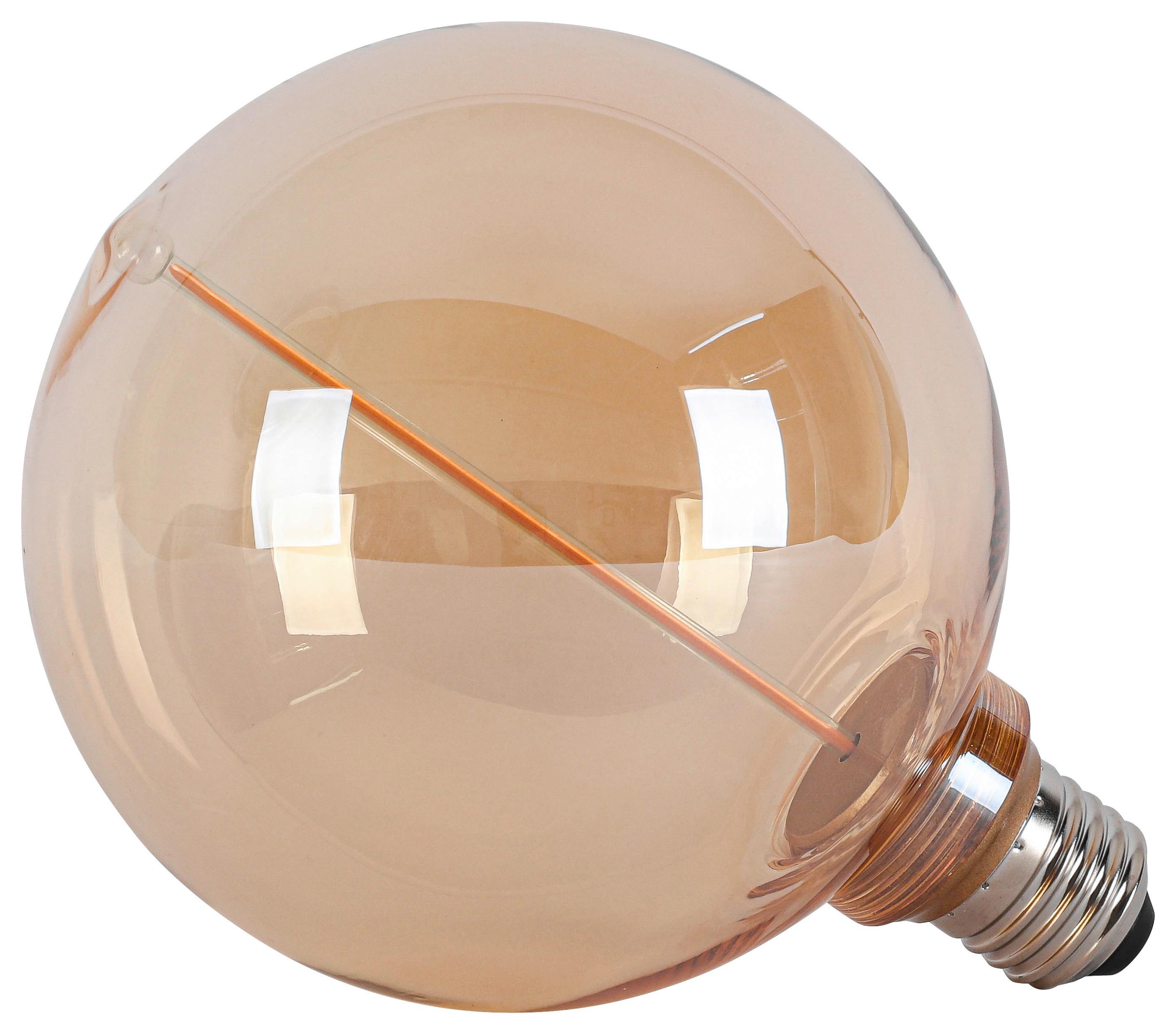 LED-LJUSKÄLLA C82222MM - bärnstensfärgad, Klassisk, metall/glas (12,5/16,6cm) - Mömax