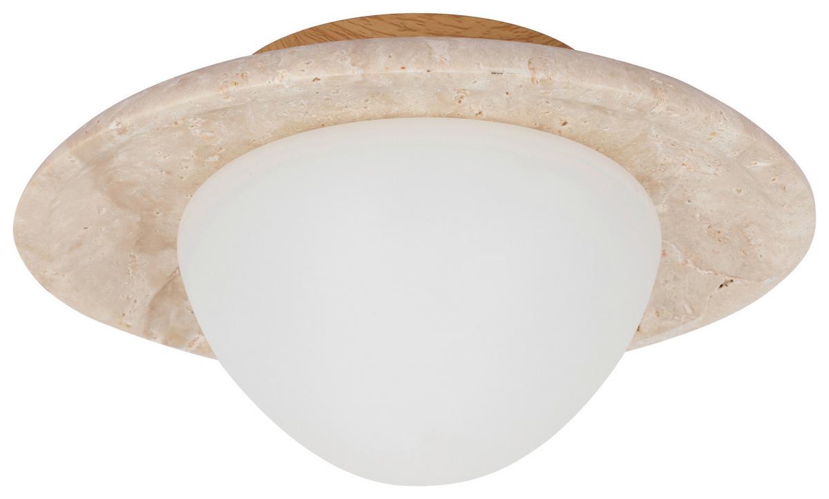 LAMPA SUFITOWA KEAKA - beżowy/biały, Design, kamień/metal (25/10cm) - Collet's Monde