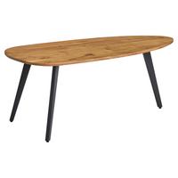 Klubska Miza Wohnling - siva/barve akacije, Moderno, kovina/les (110/60/45cm) - MID.YOU