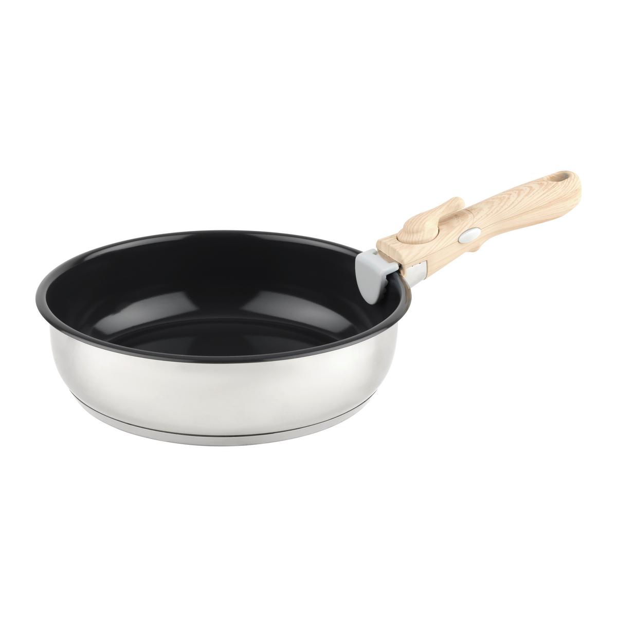Tigaie pentru prăjit Click&Cook, cca. 24cm - negru, Konventionell, metal (24cm) - Mömax