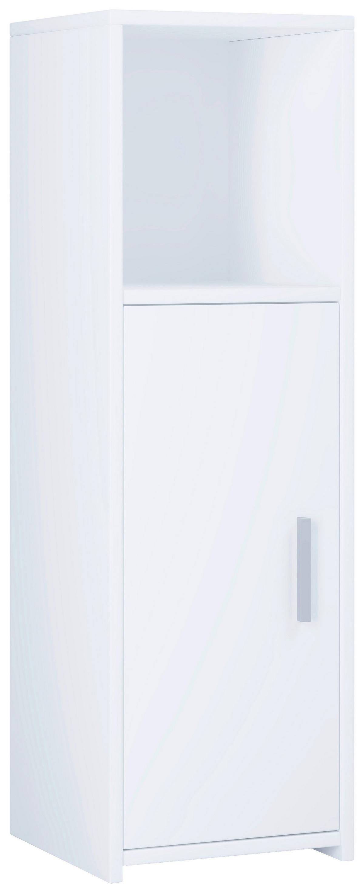 Midischrank Zalo L ca. 30x95x30 cm Weiß - Weiß/Grau, MODERN, Holzwerkstoff/Kunststoff (30/95,3/30cm) - MID.YOU