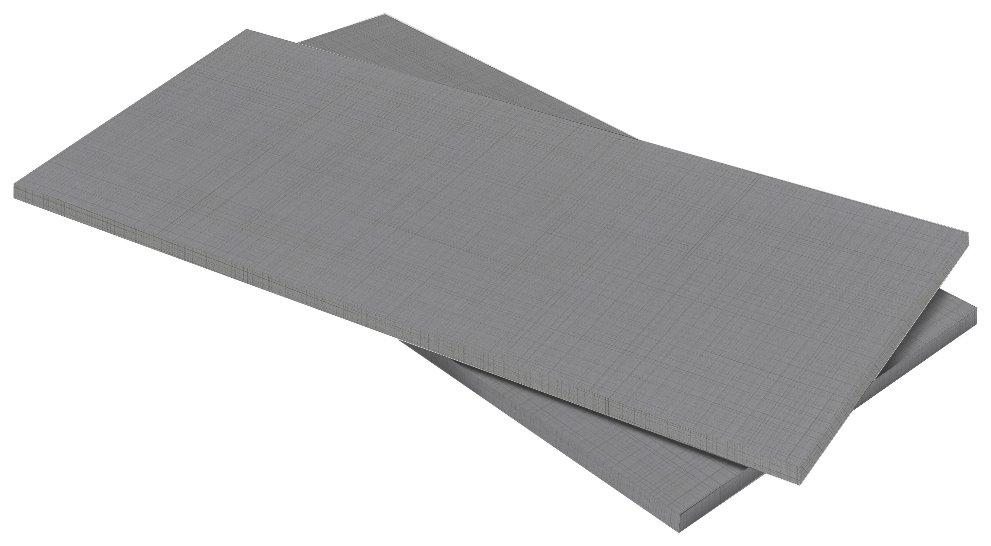 Set Polic Dodatek - svetlo siva, leseni material/les (87,3/1,8/50cm) - Mömax
