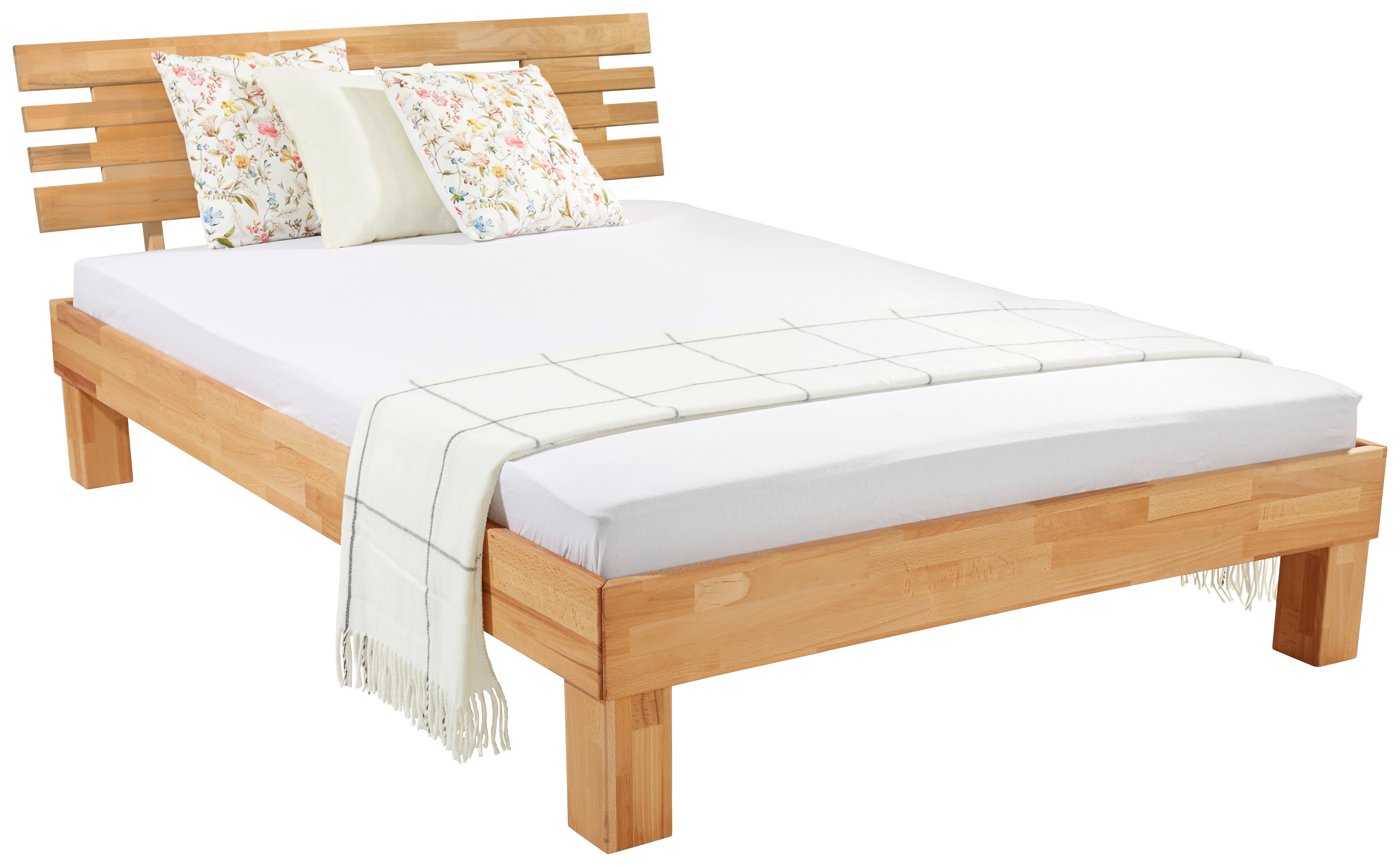 Cadru pat 120x200 cm Elisabeth - duramen de fag, Konventionell, lemn (120/200cm)