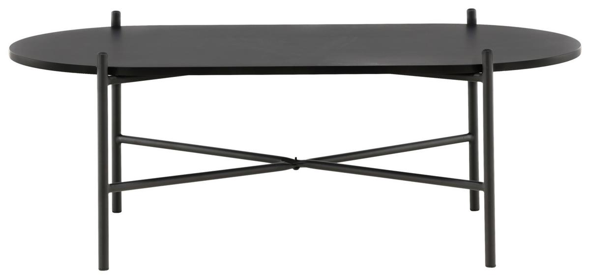 COUCHTISCH PUEBLO - Schwarz, Design, Holzwerkstoff/Metall (120/60/45cm) - Livetastic