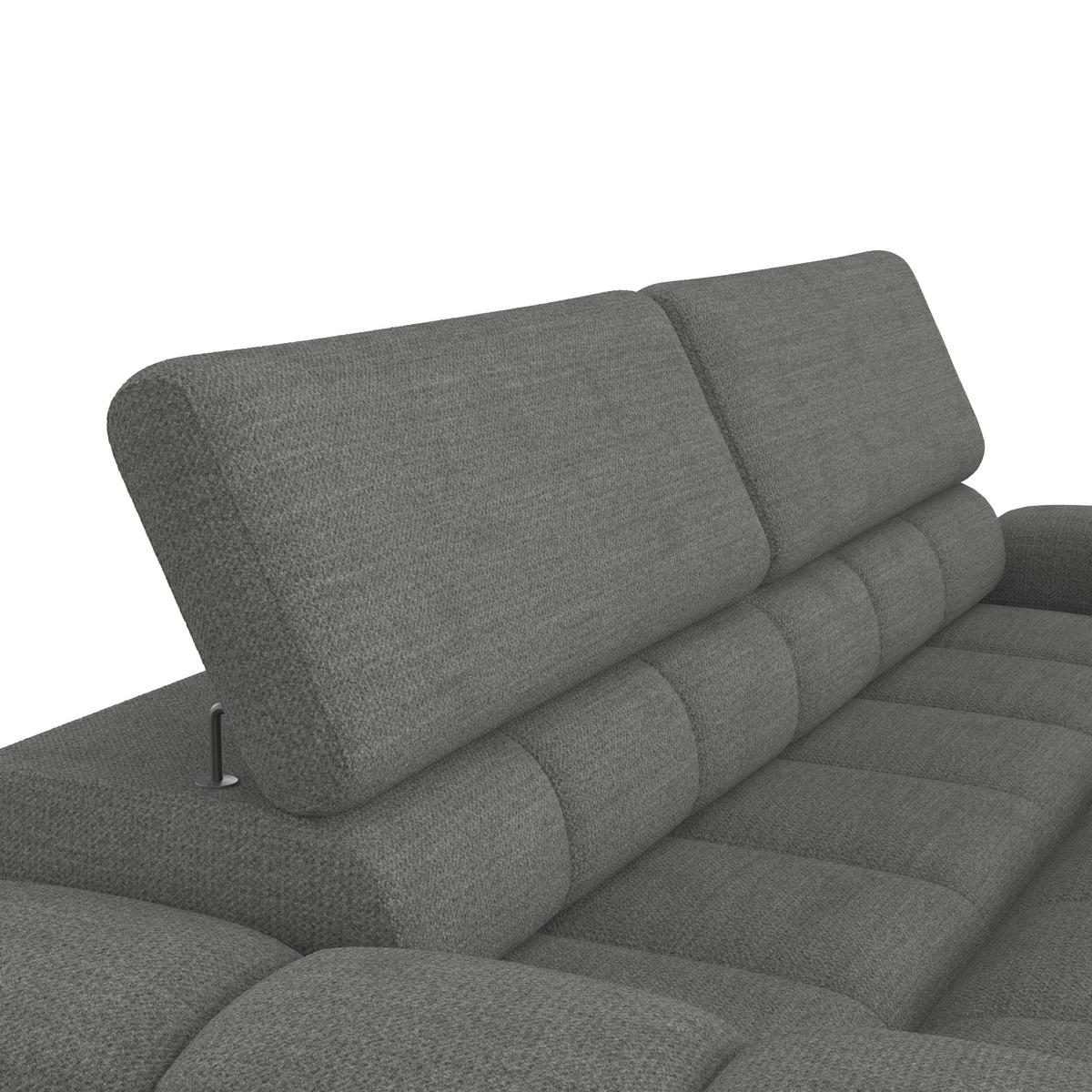Velika Sofa Bull - crna/antracit, Trend, tekstil/plastika (248/77-97/108cm) - Luca Bessoni
