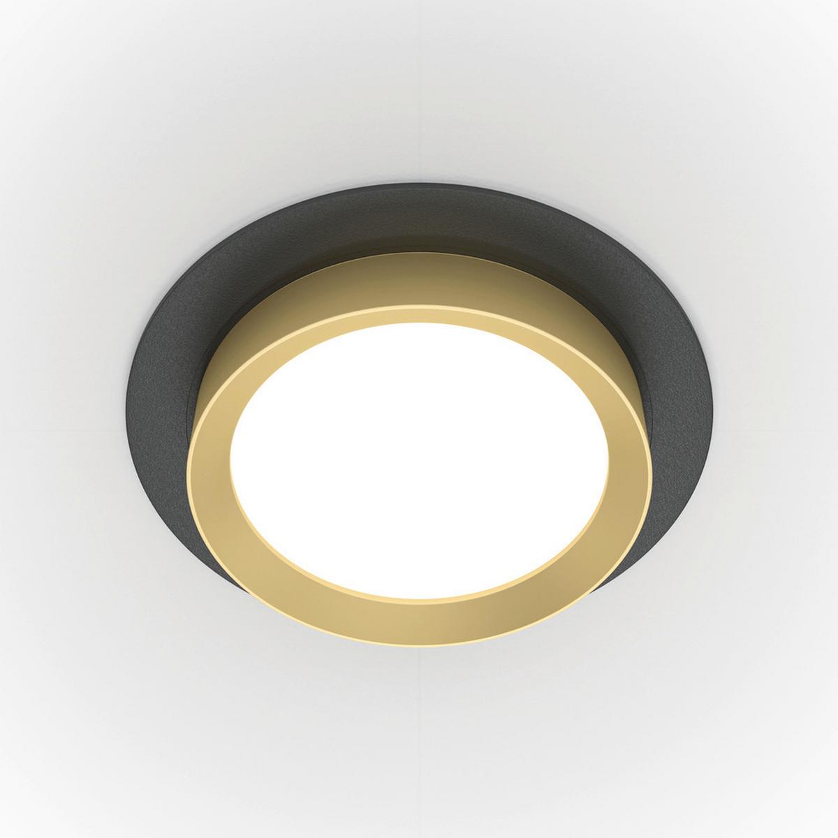 Stropna Svetilka Hoop - zlate barve/črna, Moderno, kovina/umetna masa (11/5,3cm) - MAYTONI