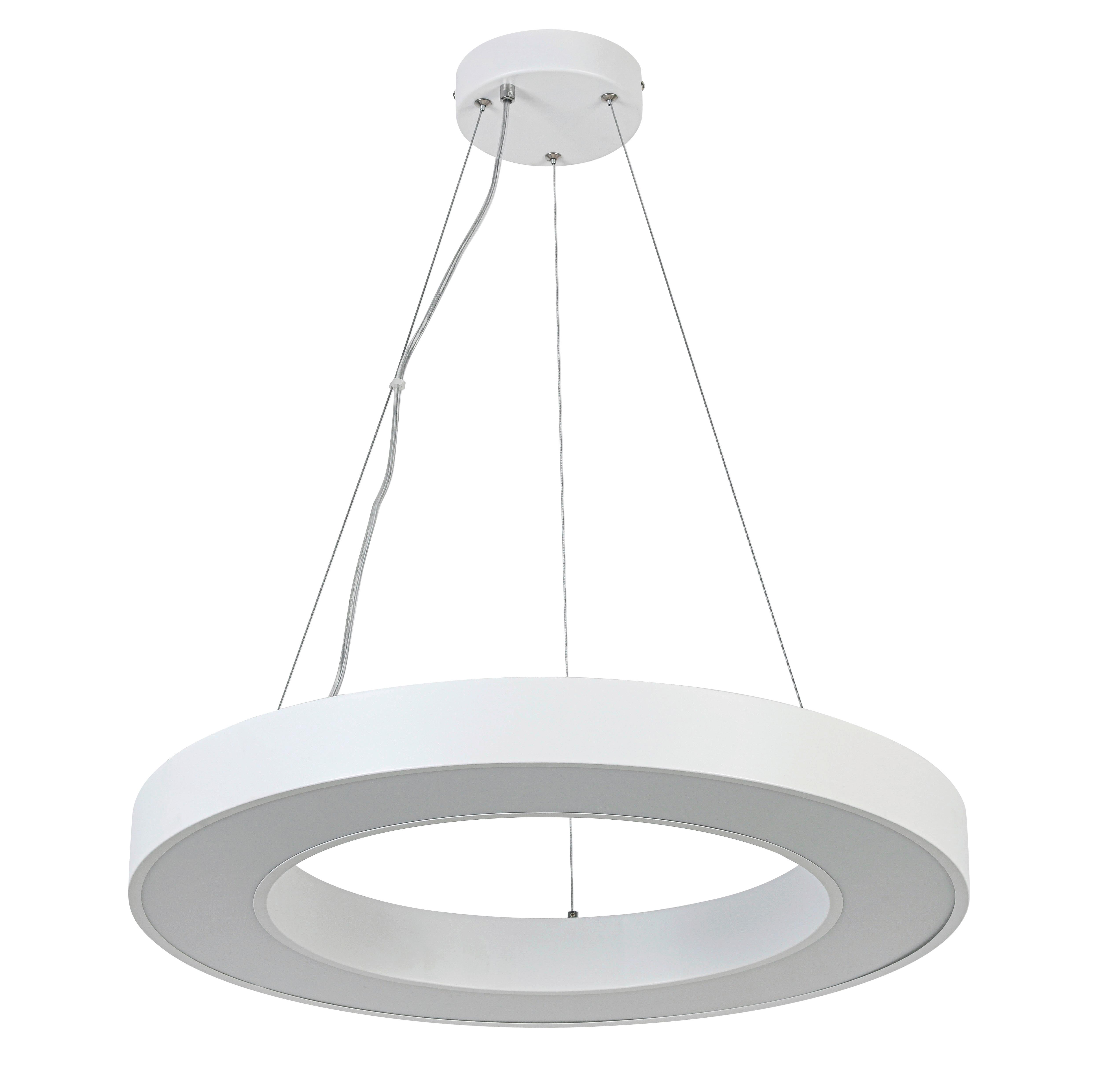 LED-HÄNGLAMPA SANDL - vit/kromfärg, Modern, metall/plast (60/60/120cm) - Mömax