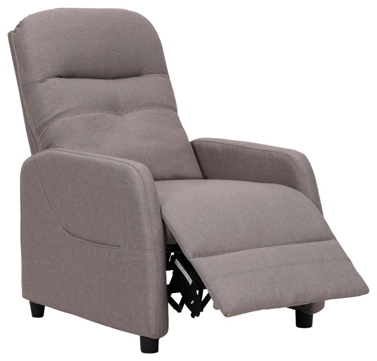 FOTEL TELEWIZYJNY CONG - czarny/taupe, Konventionell, metal/tkanina (74/104/91cm) - MID.YOU