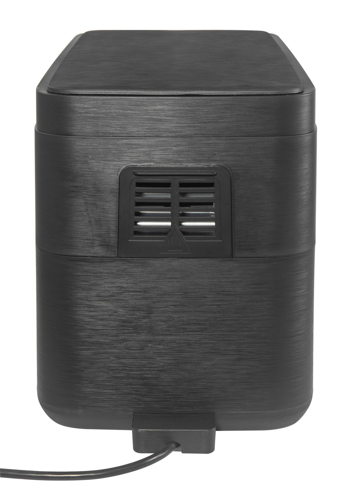 Heißluftfritteuse Schwarz max. 1500 Watt - Schwarz, Trend, Glas/Kunststoff (22,7/45/28,3cm)