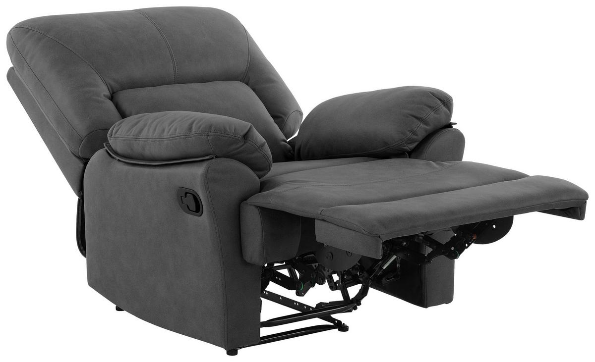 Počivalnik Clara, Siva - siva/črna, Konvencionalno, kovina/tekstil (89/99.5/94cm) - Livetastic