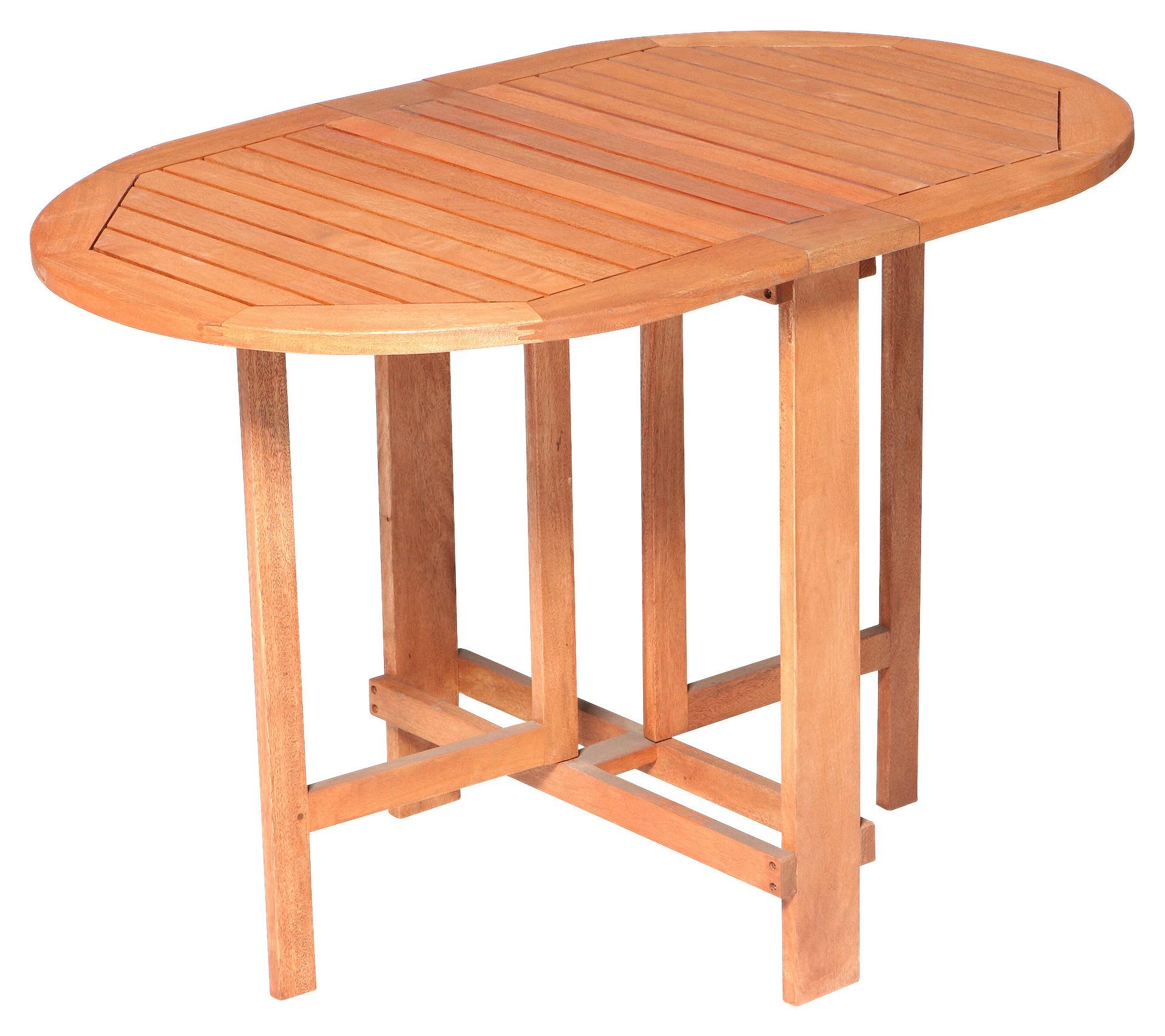 Gartenklapptisch Eukalyptus Natur ca. 120x74x60cm - Naturfarben, KONVENTIONELL, Holz (120/74/60cm) - Gardenson