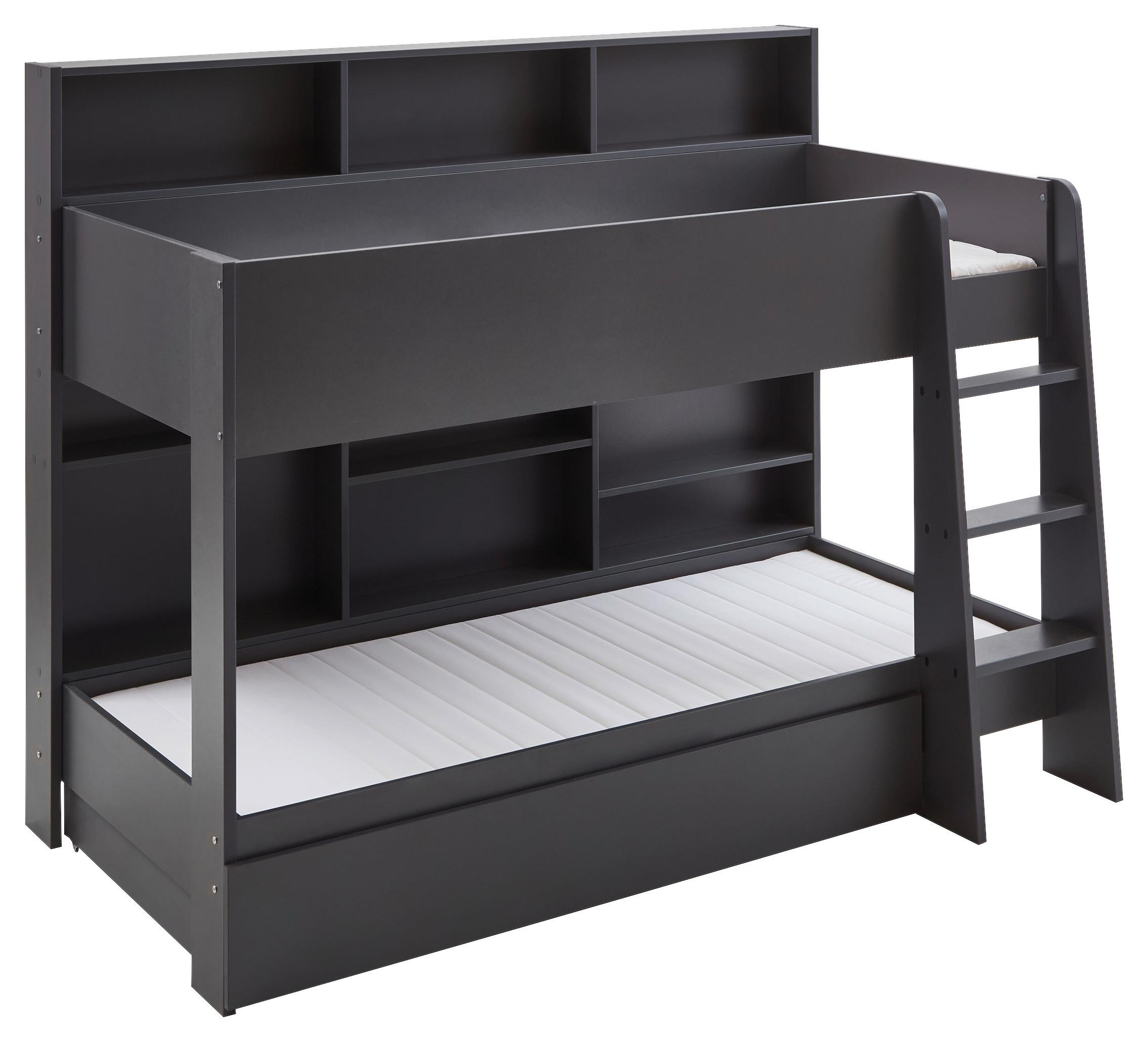 Krevet Na Kat Sely - antracit, Konvencionalno, drvni materijal (90/200cm) - Based