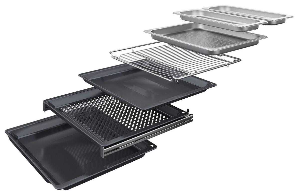 Einbaubackofen HSG936AB1 - Edelstahlfarben/Schwarz, MODERN, Glas/Metall (59,4/59,5/54,8cm) - Bosch