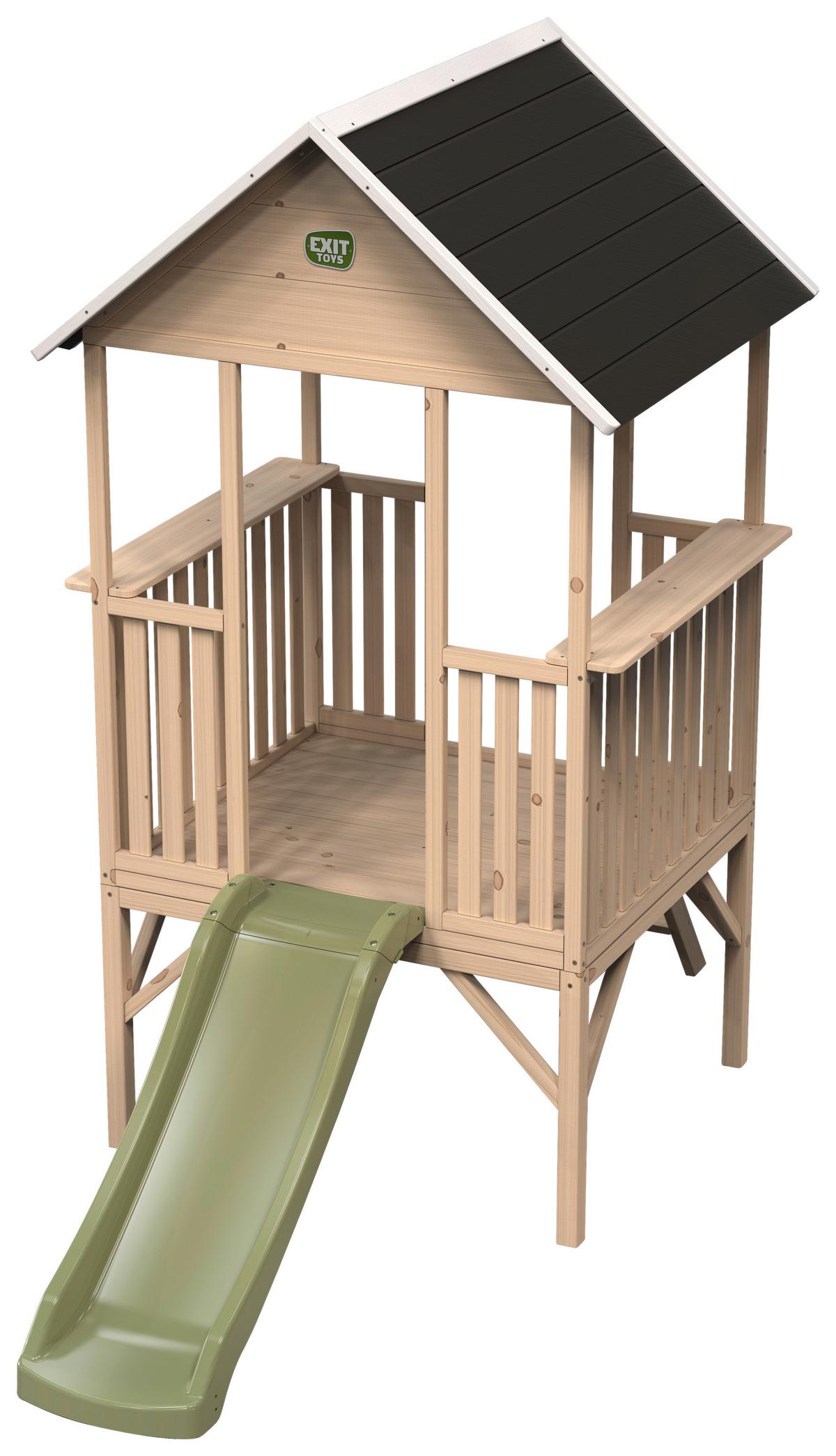 Igralna Hišica Exit Panorama 300, Naravne Barve - zelena/naravne barve, Konvencionalno, umetna masa/les (226/120/203cm) - EXIT Toys
