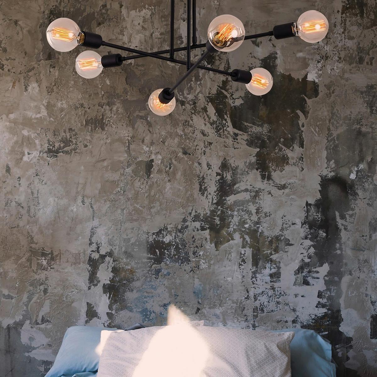 LAMPA WISZĄCA FLOWER - 174-AV - czarny, Design, metal (64/30cm) - P & B