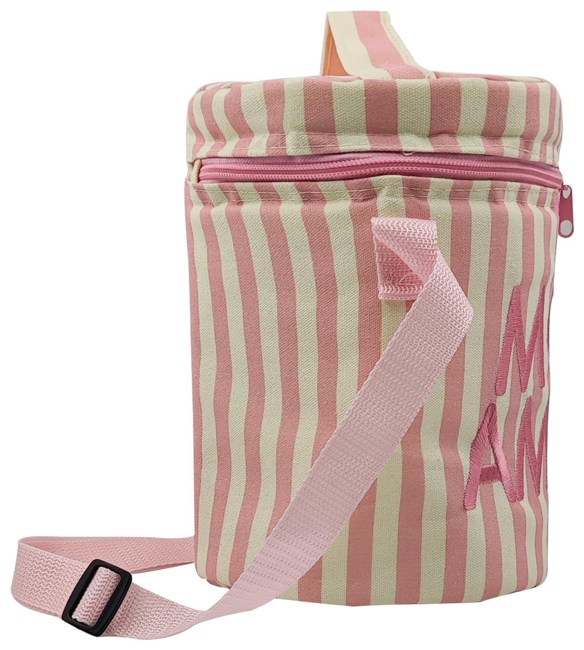 Kühltasche More Amore Rosa/Weiß ca. 7l - Rosa/Weiß, KONVENTIONELL, Kunststoff/Textil (17/24/17cm) - Mömax