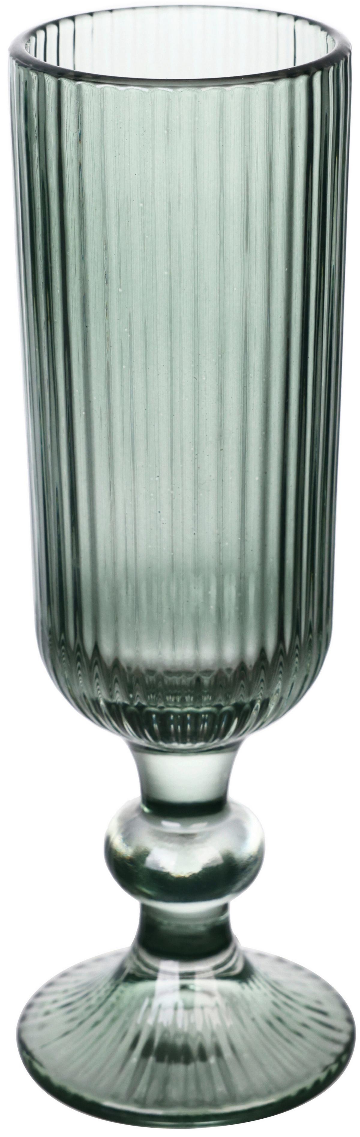 Pezsgőspohár Golden Autumn - zöld, Modern, üveg (5.6/18.1cm) - Modern Living