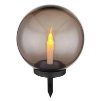 Solarleuchte Grau/Schwarz max. 0,06 Watt - Grau, Basics, Kunststoff (25/25/38,5cm) - Globo